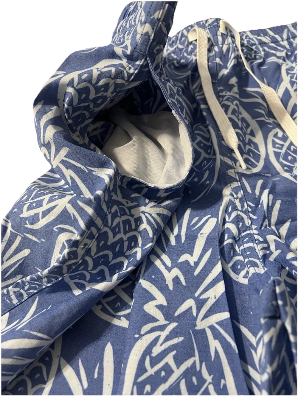 Chubbies Navy and White Pineapple Print Swim Trunks - Picture 8 of 8